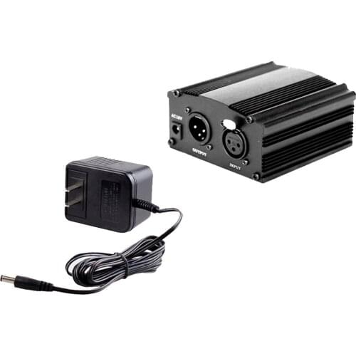1 Channel 48V Phantom Power Supply w/ Adapter for Condenser Microphones