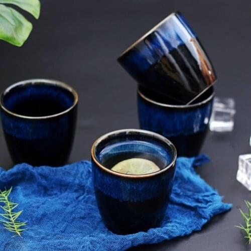 1pcs Kiln Change China Ceramic Tea Cup Porcelain Kung Fu Cups set Pottery Drinkware Tableware Wholesale Egg Style