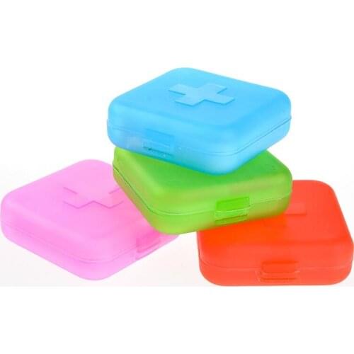 10pcs New 4 Slot Health Medicine Pill Case Cover Portable Organizer Box Container Storage