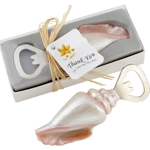 100pcs/lot Beach Series Wedding Favor Party Supplies Decoration Seashell Bottle Opener Lin4697