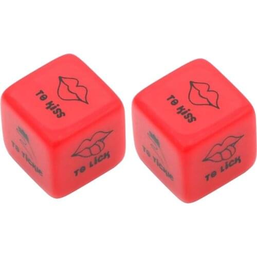 2PCS 6 Sides Adult Spice Sex Craps Game Toy Dices Foreplay Dices Novelty Gift for Adults Couples Lovers