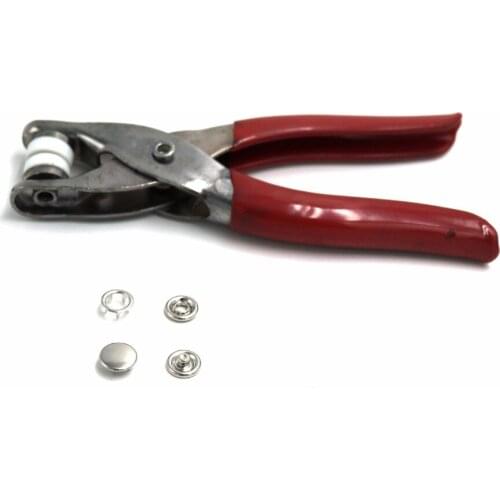 2017 Direct Selling Hot Sale Scrapbook Buttons 100 Sets10mm silver Snap Button With Five Claws +installation Tools Pilers