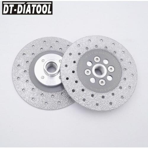 2pcs 4.5" Vacuum Brazed Diamond Grinding Wheel Cutting Disc 5/8-11 Flange stone shaping Both side coated saw blade 115inch