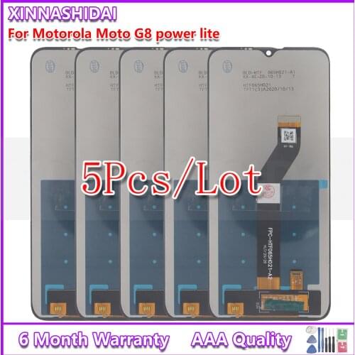 5PCS/ for motorola moto g8 power lite lcd display touch panel screen digitizer assembly for moto g8 power lite lcd XT2055-2