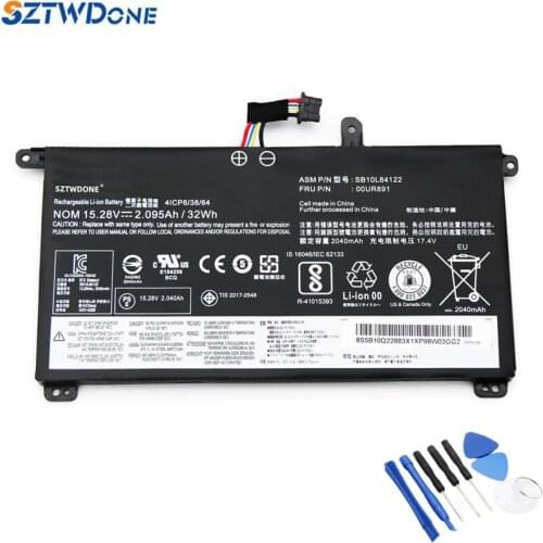 SZTWDONE 00UR891 Laptop Battery For Lenovo Thinkpad T570 T580 P51S P52S 00UR892 SB10L84122 SB10L84123 01AV493 15.28V 32WH