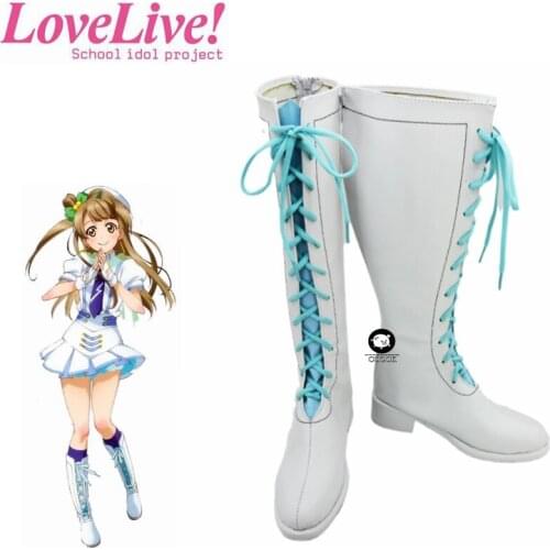 Anime Love Live ! Kotori Minami Wonderful Rush Blue White Boots Cosplay Shoes