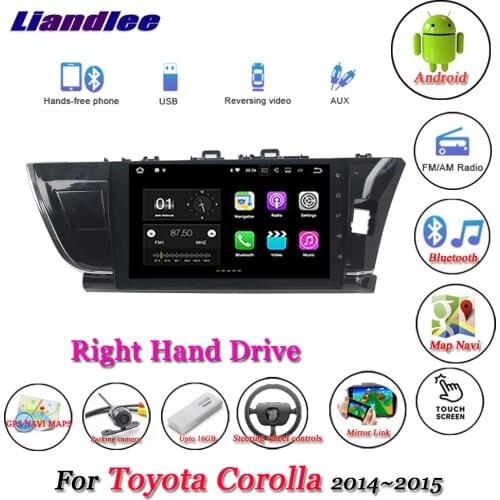 Car Android Multimedia System For Toyota Corolla 2014-2015 Radio GPS Navigation Right Hand Driver RHD