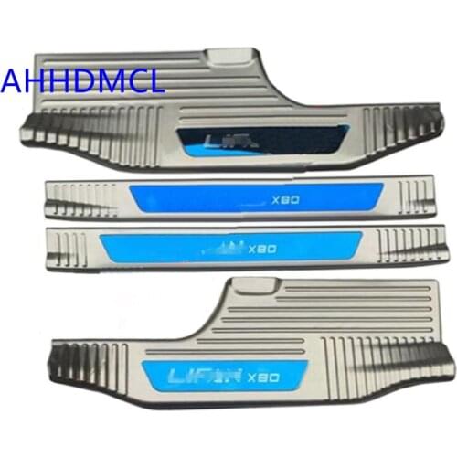 Car Welcome Pedal Threshold Strip Door Sill Strip For Lifan X80 2017 2018 2019