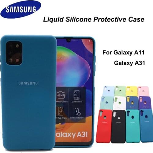 Samsung A11 A31 Case Housing Silky Silicone Cover Soft-Touch Back Protective Shell For Galaxy a11 a31