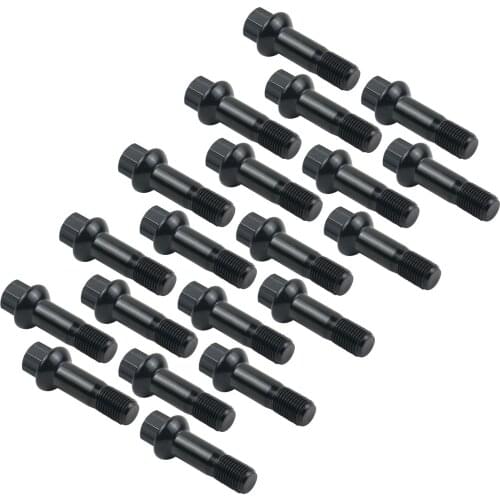 AP02 20pcs Black Lug Bolts Nuts 0009905407 / 000 990 22 07 for Mercedes-Benz ML350 ML450 ML500 ML550 ML63 S600 S63 2008-2016