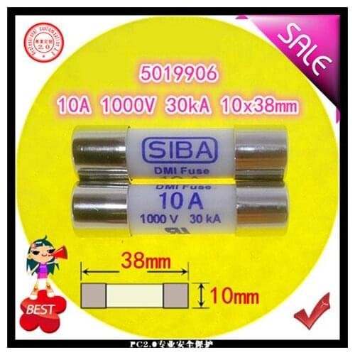 F15B/F17B/F18B Multimeter Fuse Tube SIBA DMI 10A 5019906 10x38mm