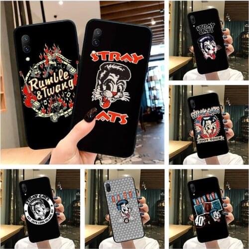 HUAGETOP Stray Cats Rockabilly Soft black Phone Case For Vivo Y91c Y17 Y51 Y67 Y55 Y7s Y81S Y19 V17 vivos5