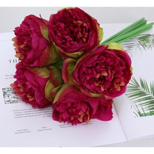 Artificial Roes Wedding Photo Simulation Flowers Bride Bouquet For Weddings Dried Fake Rose Flowers Home Decor Flower