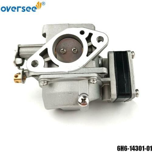 6H6-14301-01 Carburetor For Yamaha 6HP 6C 2-Stroke Outboard Engine Boat Motor Aftermarket Parts 6H6-14301