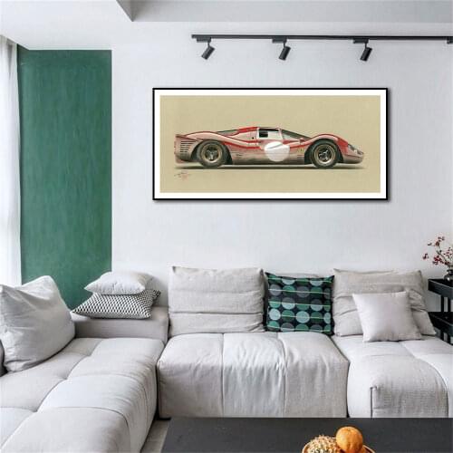 24 Hours Of Le mans Classic Racing Car Poster Print Canvas Painting Home Decor Wall Art Picture For Living Room