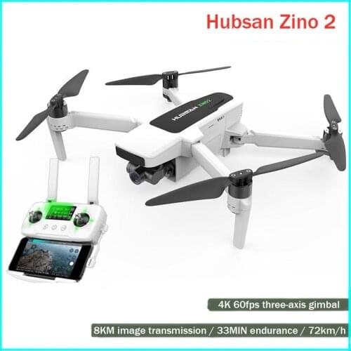 Hubsan Zino 2 Leas 2.0 Gps 8km Fpv With 4k-60fps Uhd Camera 3-axis Gimbal Rc Drone Quadcopter Rtf 33mins voyage Quadcopter Toy