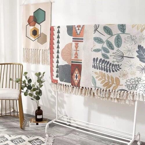 Linen Cotton Doormat Small Rugs Retro Bohemian Living Room Bathroom Door Mat Sofa Coffee Table Floor Carpet Home Decor rug