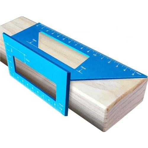 Measurement Woodworking T-Type Multifunctional Square Angle Ruler 45 Degrees 90 Degrees Gauge Angle Protractor Aluminum Alloy