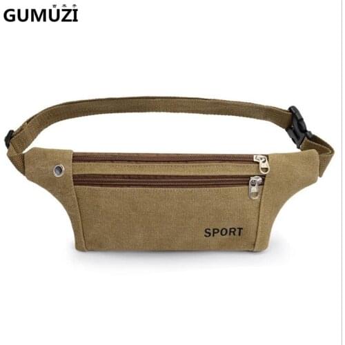 Fashion 2018 Canvas Women waist bag Women Lightweight with Earphone Hole Anti-Theft Bag Chest Bags Travel waist bags