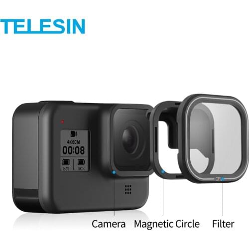 Telesin Magnetic 4 Pack CPL Lens Filter ND 8 16 32 Set Multi Coated Filters Kit for GoPro Hero 8 Black Action Camera Accessories