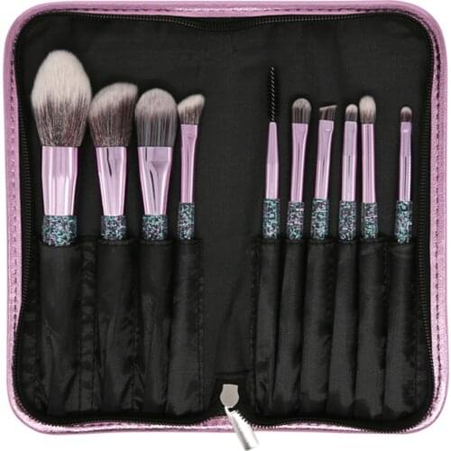 10Pcs Makeup Brushes Set Eye Shadow Blush Foundation Powder Eyeshadow Make Up Brush Set With Case Beauty Make-up Tools Set