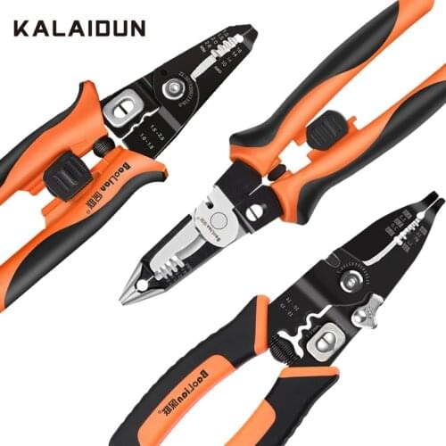 KALAIDUN Pliers Set Multitool Crimping Tool Cable Cutter Wire Stripper Crimper Crimp Cutting Pliers For Electricians Hand Tools