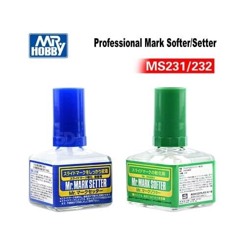 Mr.Hobby MS-23/ MS232 Professional Mark Decal Softer Setter With Glue For Gundam Model Building Craft Hobby Tools Combo DIY