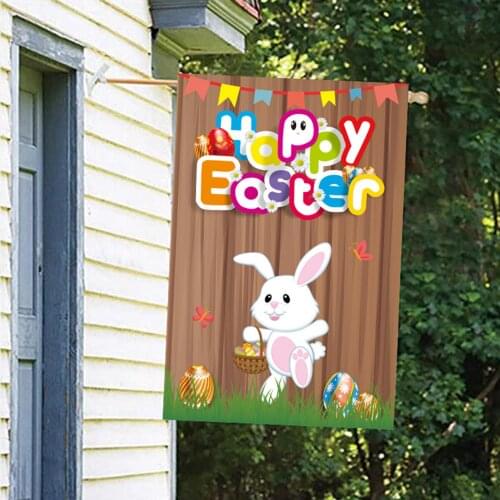 NEW Easter Garden Flag Holiday Decoration Home Garden Banner Easter Bunny Banner Easter Creative Banner