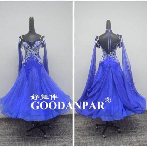 Ballroom competition dance dresses NEW Design Woman Modern Waltz Tango Dance Dress standard sexy dress GOODANPAR