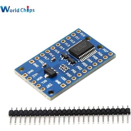 PCF8575 Remote 16 Bits I2C IIC SMBus I/O Expander Module with Interrupt Output For arduino UNO R3 Control Relay/buzzer/LED