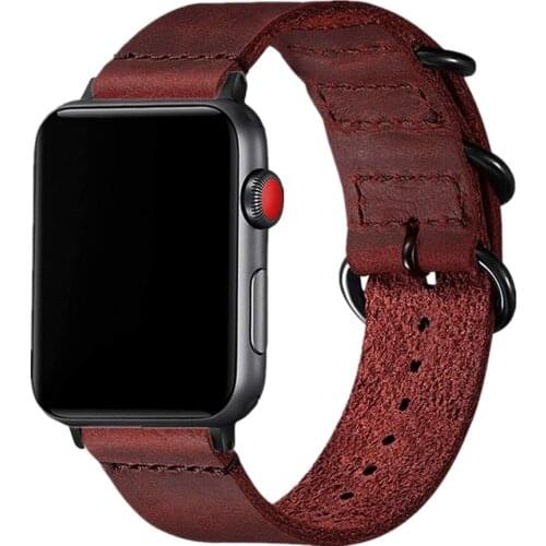 Genuine Leather Watchbands for apple watch 6 5 44mm 40mm 38mm 42mm Bracelet Strap iwatch 4 3 2 1 Replacenent accessories