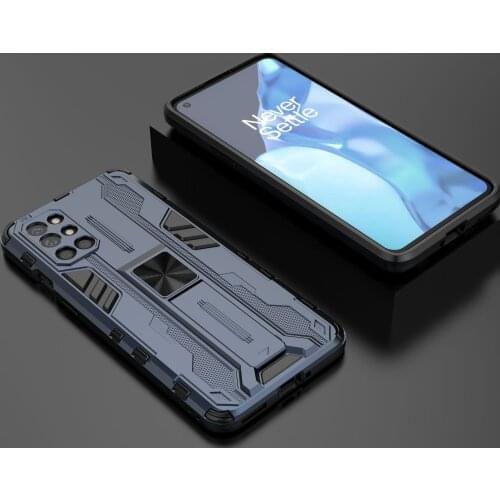 Luxury Anti-fall Shockproof Armor Invisible Magnetic Bracket Phone Case For OnePlus 9R Nord N200 Heavy Protection PC Back Cover