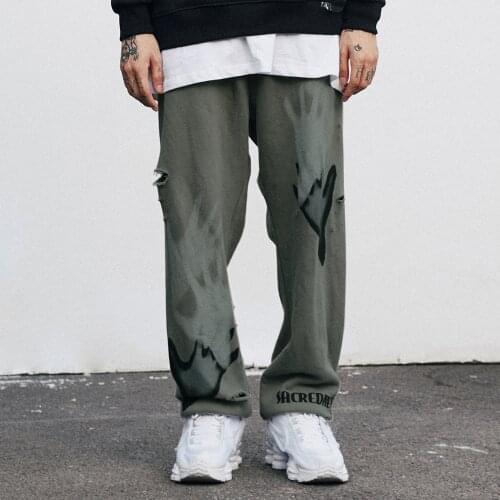 Streetwear Sweatpants For Men Cotton Graphic Hip Hop Autumn Pants