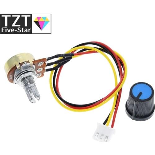TZT WH148 potentiometer B10K B100K speed control knob control switch XH2.54 3P linear control handle