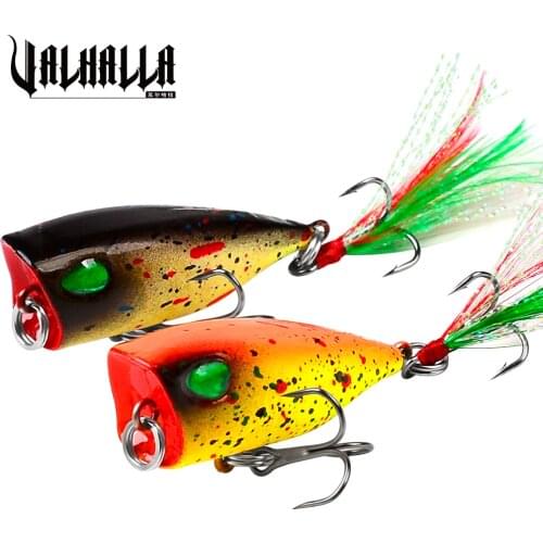 1PC fishing tackle Fishing Lures 6 Colors 1.7"-4.3cm Popper Lures 0.14oz-4g Bass Baits 10# Hook Fishing Bait