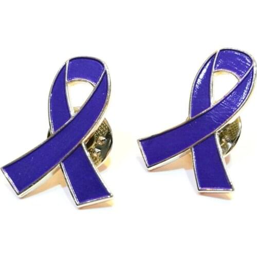 10Pcs/Set Womens Jewelry Enamel purple Ribbon Brooch Pins Surviving Breast Cancer Awareness Hope Lapel Buttons Badges M2EA