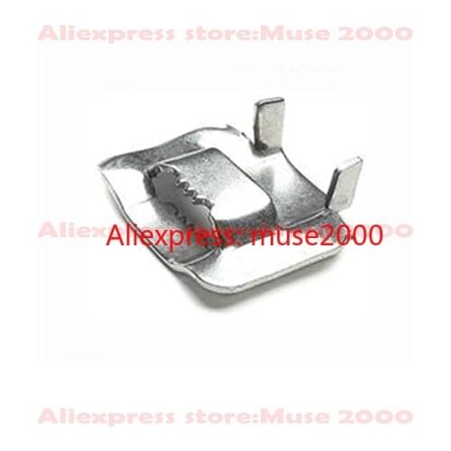 304 steel cable tie buckle Outdoor transport sign label board hanger fastener holder clamp clip clasp self-locking electric pole