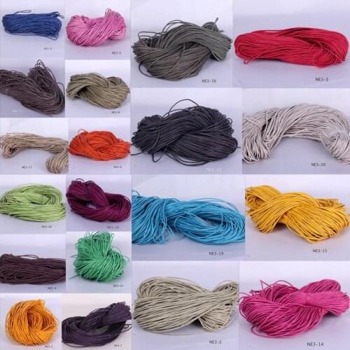 50 Meters Waxed Cotton Cord String Strap Thread 2MM for craft decorative rope pathwork accessories bead roll hand tablet DIY