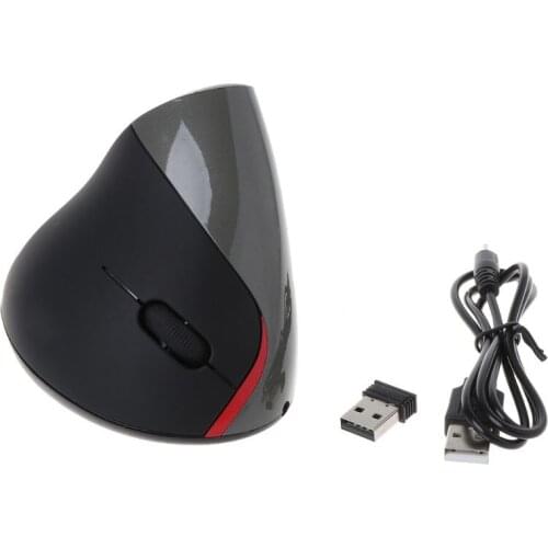 Ergonomic Design 1600 DPI Wireless USB Vertical Optical Mouse for Computer PC T84C