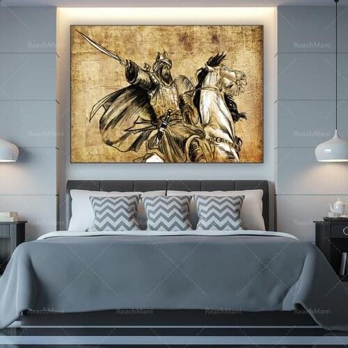 Hasan ibn Sabbah, historical figure Ismaili missionary decorated poster