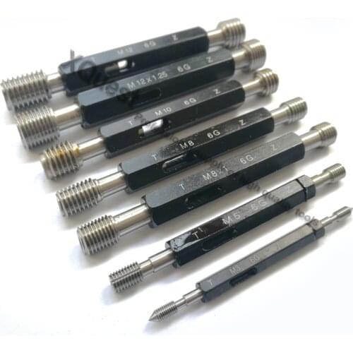 6G thread plug gauge M1 M1.2 M1.4 M1.6 Metric Fine Thread gage M2 M2.5 M3 M4 M5 M6 M8 M10 M12 X1.5 X1.25 X1 X0.5 T Z