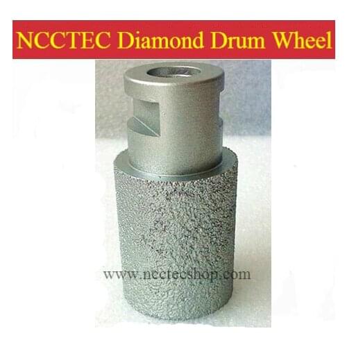 60mm NCCTEC Brazed Coarse Diamond Drum Wheel cutter for grinding hard granite FREE shipping | 60*60mm 5/8''-11 thread