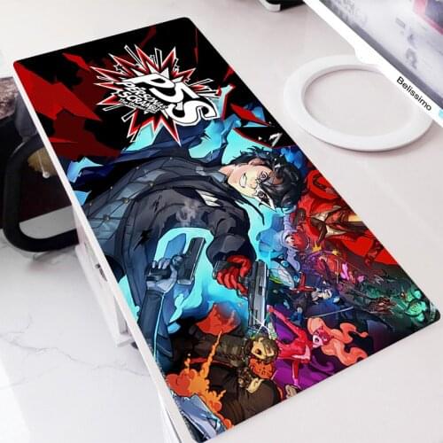 Gamer Accessories Mouse Pad Anime Desk Keyboard Backlit Mat Large Mousepad Xxl Gaming Computer Table Pads Persona 5 P5 Mausepad