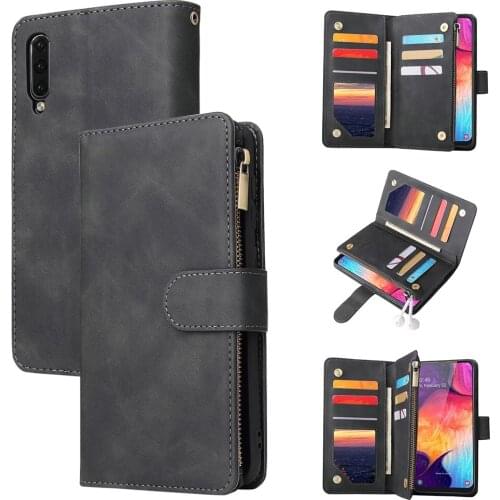 Zipper Flip Leather Case For Huawei P30 Pro P30 Wallet Card Cover For Mate30lite Honor 20 pro P smart 2019 Soft TPU Holder Coque