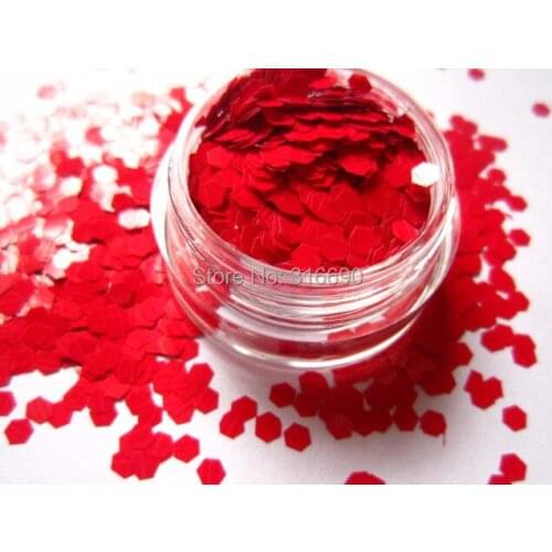 3mm red Glitter for Nail polish - Neon Matteness Solvent Resistant Glitter Nail Polish Glitter