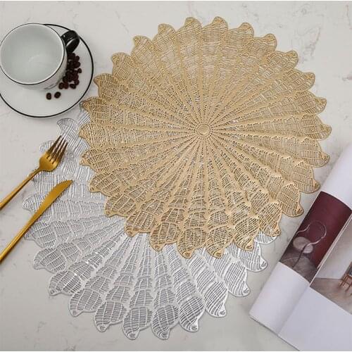 1PC Round PVC Coasters Bowl Pad Handmade Insulation Placemats Table Padding Cup Mats Kitchen Decoration Accessories