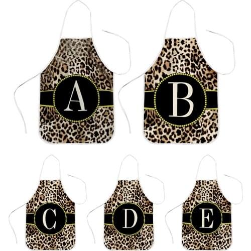 CLOOCL Kitchen Apron 3D Funny Leopard Letter Pattern Sleeveless Apron for Men Women Cooking Baking BBQ Home Cleaning Tools