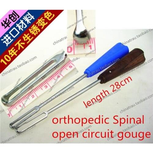 Medical orthopedic instrument Spinal open circuit gouge Open chisel Round chisel Osteotome fusion cage PEEK Scraper Reamer tool