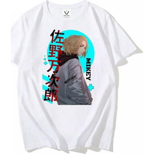 Fashion Japan cartoon Mens Short Sleeve Summer Boy Casual Tees Mikey - Tokyo Revengers Classic T-Shirt Men Hip hop Streetwear