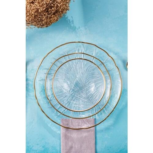 12 Pieces Dinnerware Set for 4 Persons 4 Pieces Serving Plate 25 Cm 4 Pieces Dinner Plate 24 Cm 4 Pieces Soup Bowl 14 Cm glass